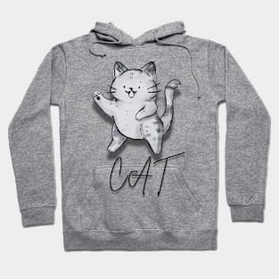 Happy Sticker Cat Hoodie